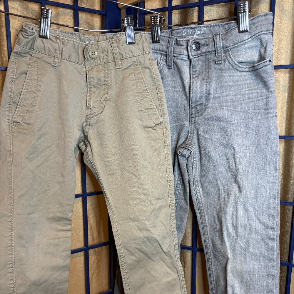 Boys Pants Bundle | Gap 1969 + Cat & Jack | Size 6 | Neutral Colors